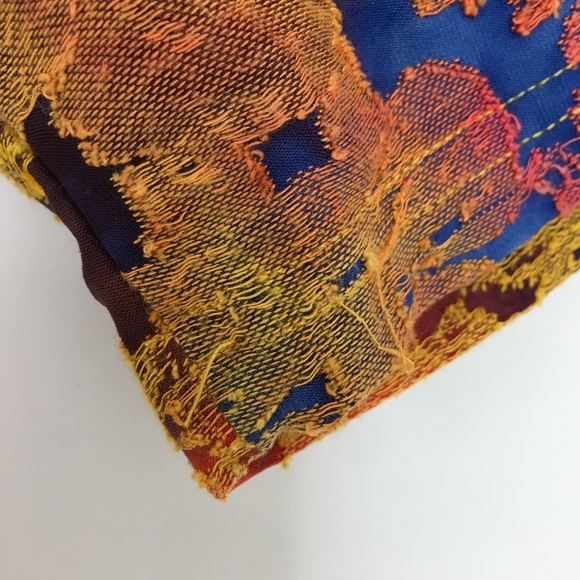 Calessa Women’s Tunic Top Size 1X Colorful Embroidered Wearable Art Tie Dye Mesh - Picture 6 of 13